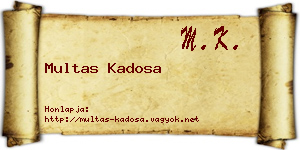 Multas Kadosa névjegykártya